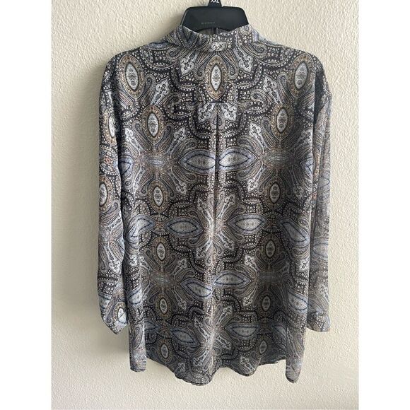 ❤️J.Jill Petite Sheer Paisley Tunic Top - Picture 5 of 6